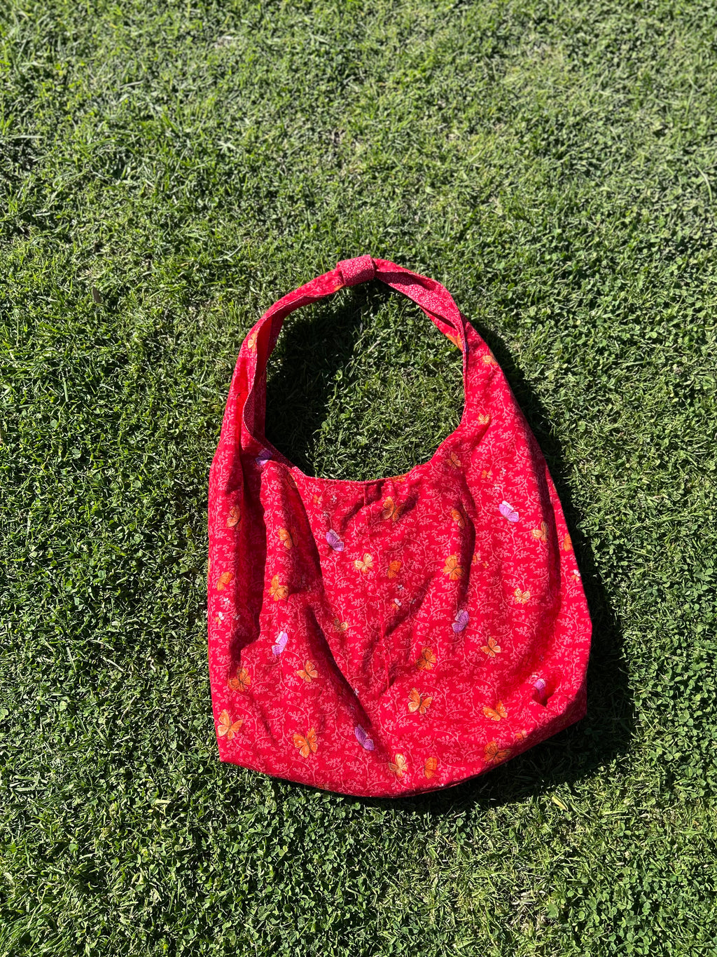 Red Butterfly Boho Bag