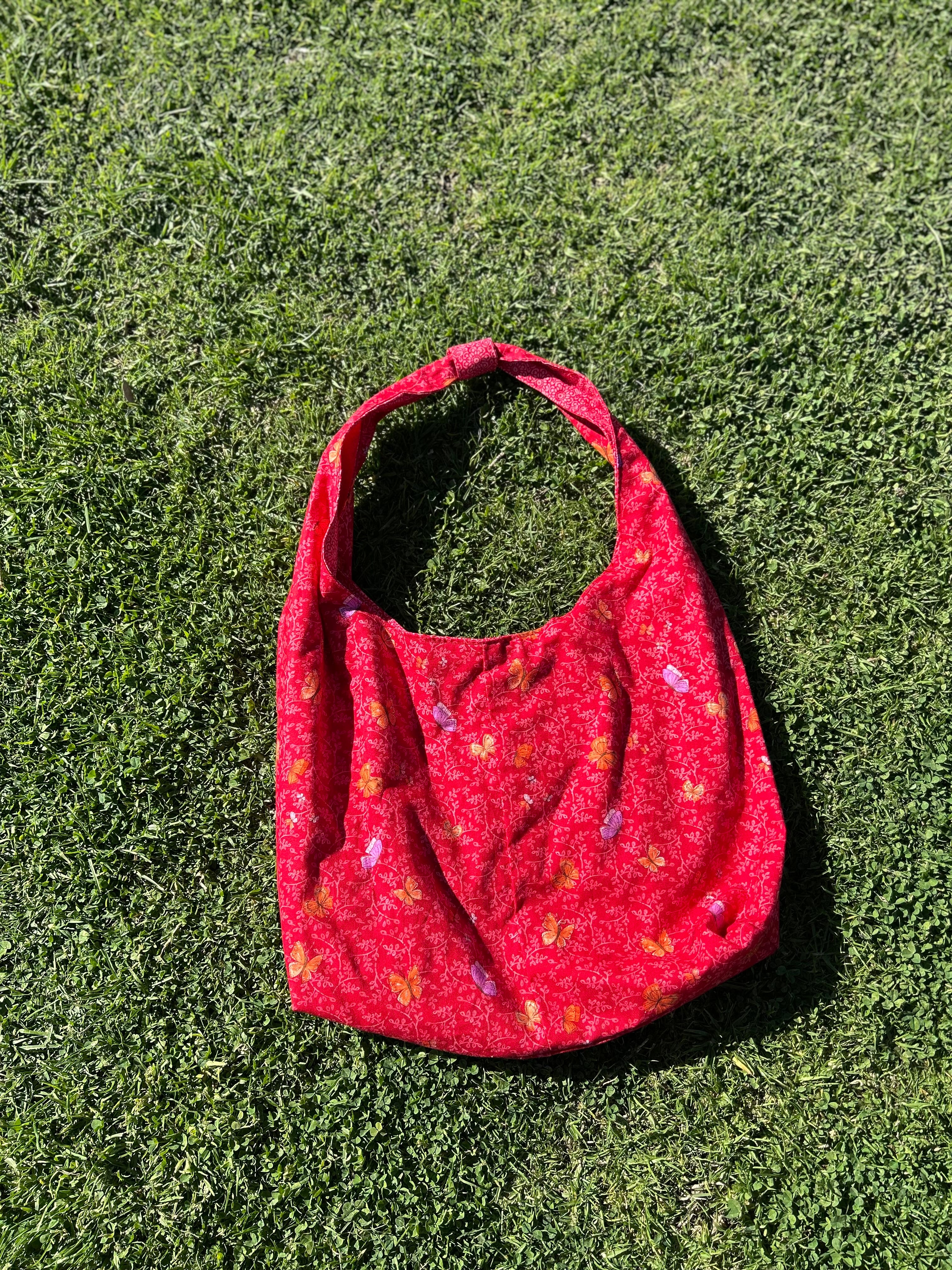 Red Butterfly Boho Bag